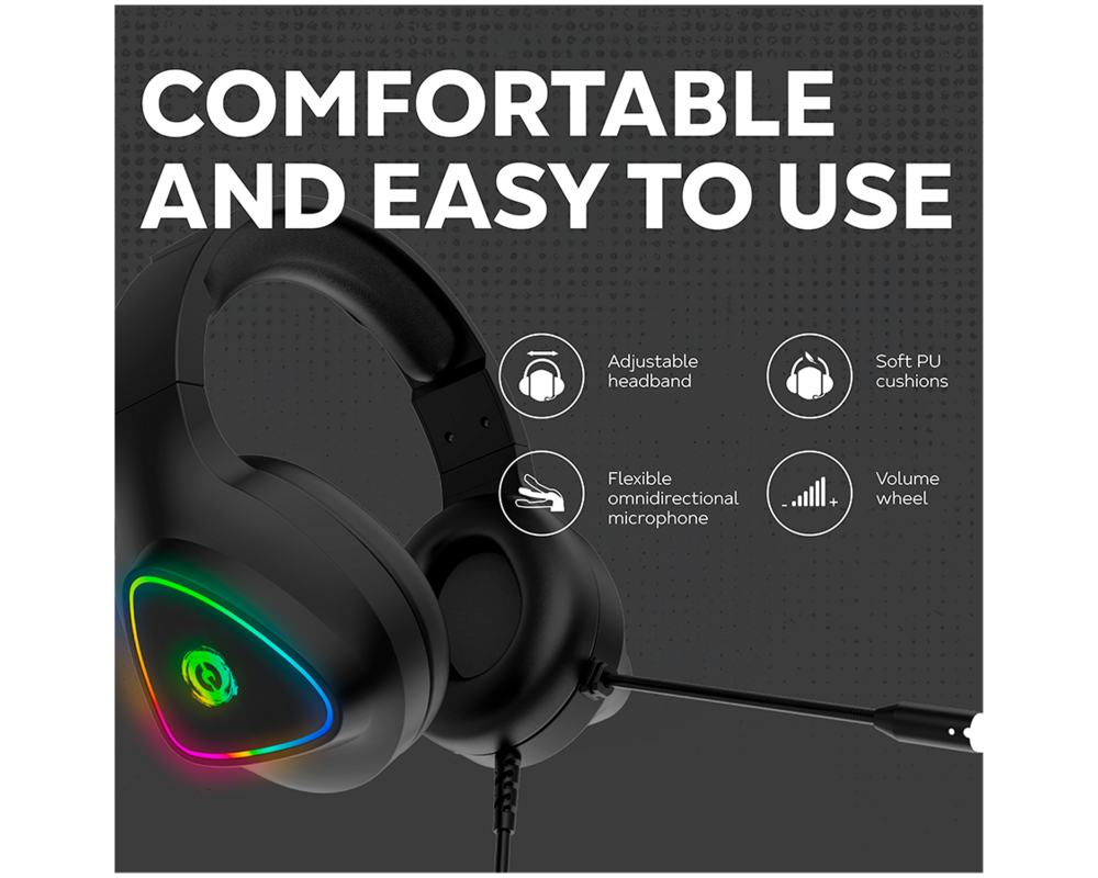 Слушалки CANYON headset Shadder GH-6 White 8
