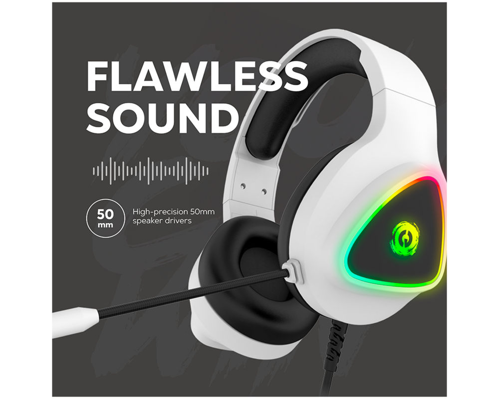 Слушалки CANYON headset Shadder GH-6 White 11