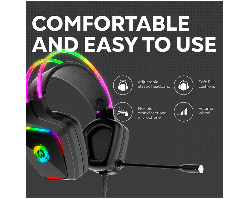 Слушалки CANYON headset Darkless GH-9A Black 8