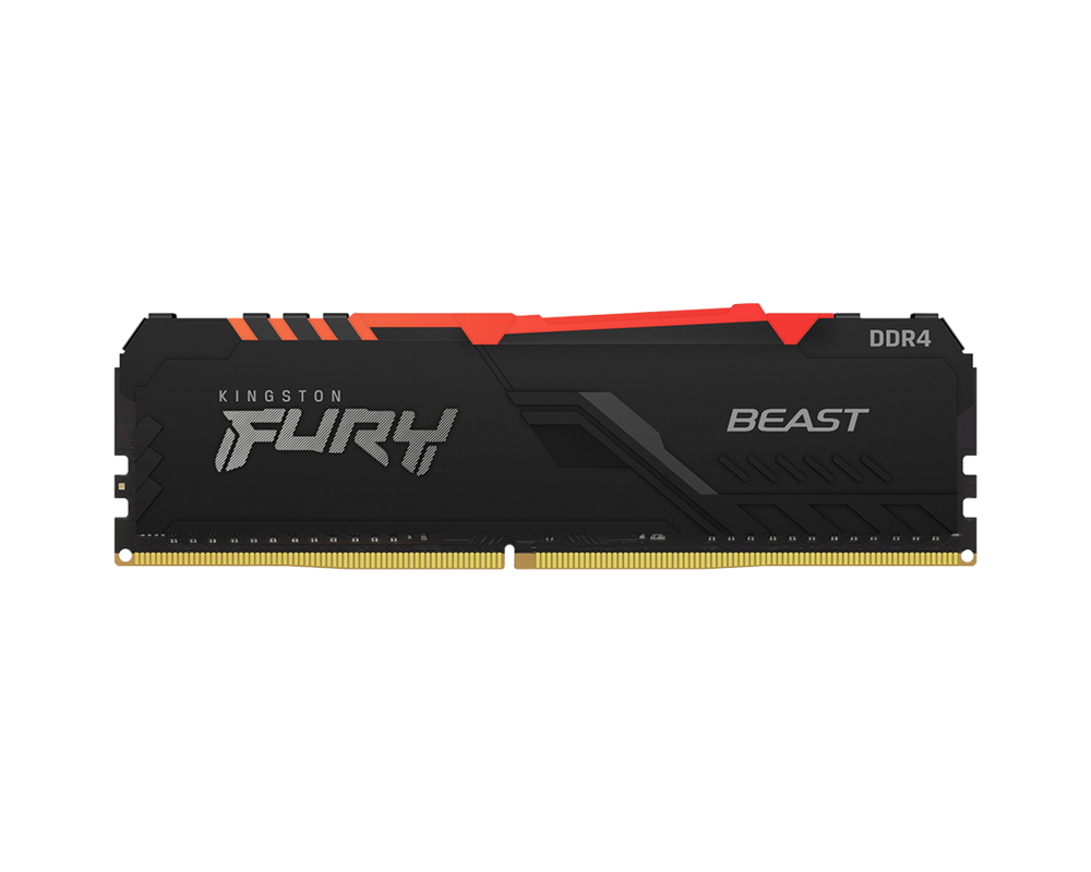 Памет Kingston FURY Beast Black RGB 8GB DDR4 3200MHz CL16 KF432C16BB2A/8 4
