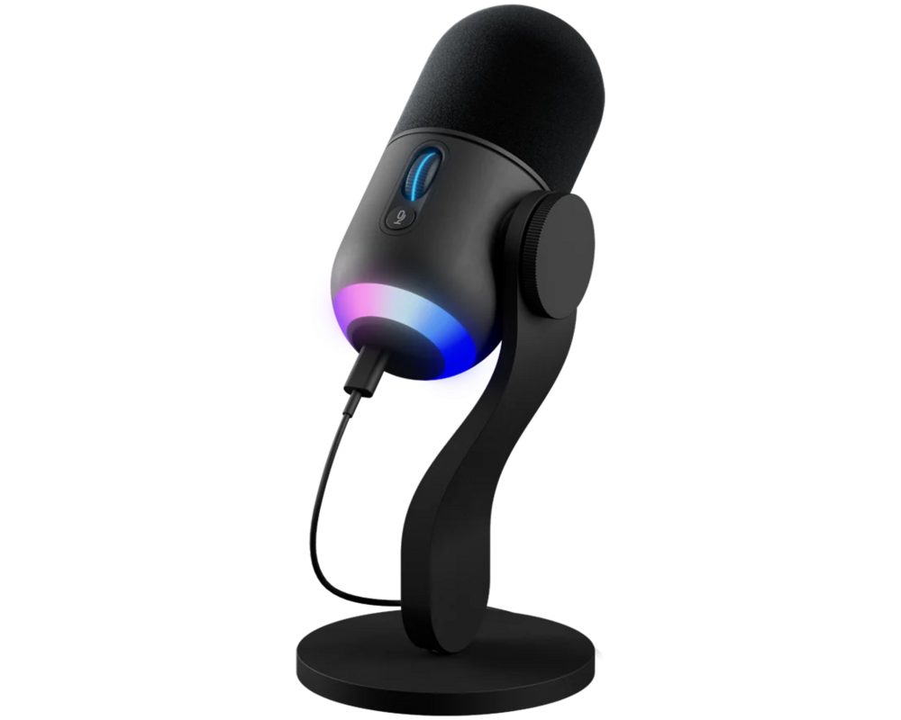 Микрофон Настолен динамичен микрофон Logitech YETI GX RGB LightSync 10