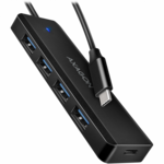 <span>USB хъб</span> AXAGON HUE-C1C 4x USB3.2 Gen 1 Travel hub <span class='catalog-num-in-name'>HUE-C1C</span> - 