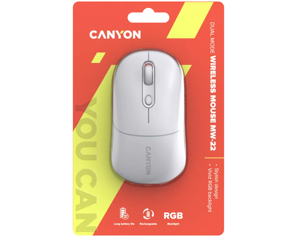 Мишка CANYON mouse MW-22 2in1 BT/ Wireless Sno... 6
