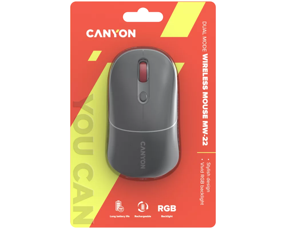 Мишка CANYON mouse MW-22 2in1 BT/ Wireless Dar... 6