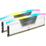 <span>Памет</span> Corsair DDR5, 5600MT/s 32GB 2x16GB DIMM, Unbuffered, 40-40-40-77, XMP 3.0, VENGEANCE RGB DDR5 Heatspreader, RGB LED, 1.25V, White <span class='catalog-num-in-name'>CMH32GX5M2B5600C40W</span> - 