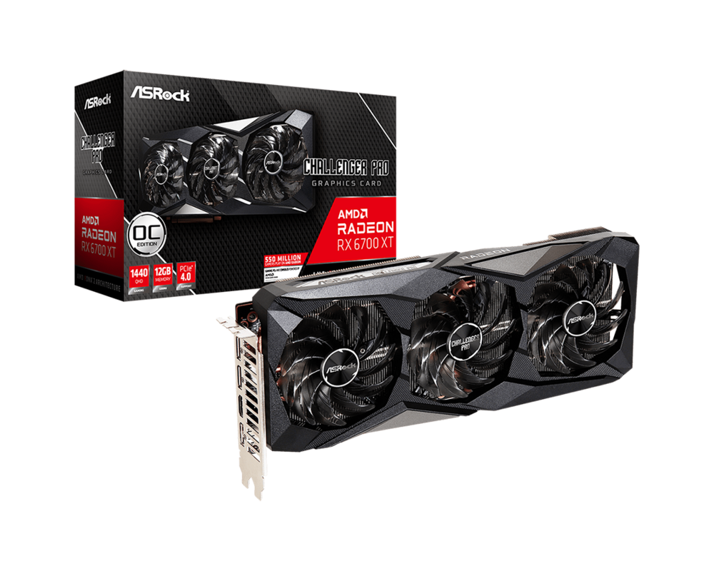 Видеокарта ASROCK AMD Radeon RX 6700 XT Challenger Pro 12GB 7