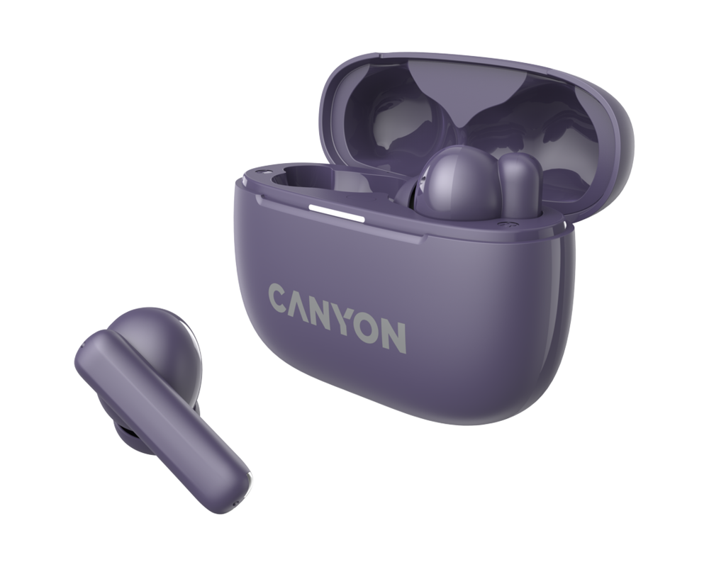 Слушалки CANYON headset OnGo TWS-10 ANC+ENC Purpl... 3