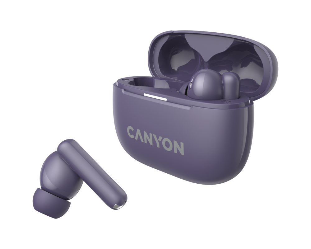 Слушалки CANYON headset OnGo TWS-10 ANC+ENC Purpl... 5