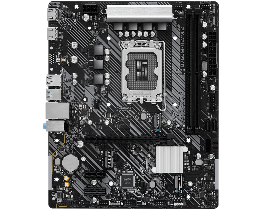 Дънна платка ASROCK B760M-H2/M.2 /D5/1700 7