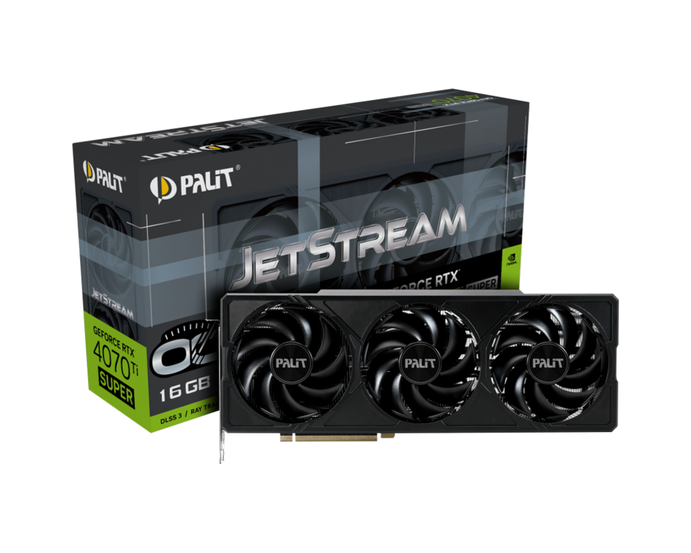 Видеокарта PALIT GeForce RTX 4070Ti SUPER JetStream OC 16GB GDDR6X 8