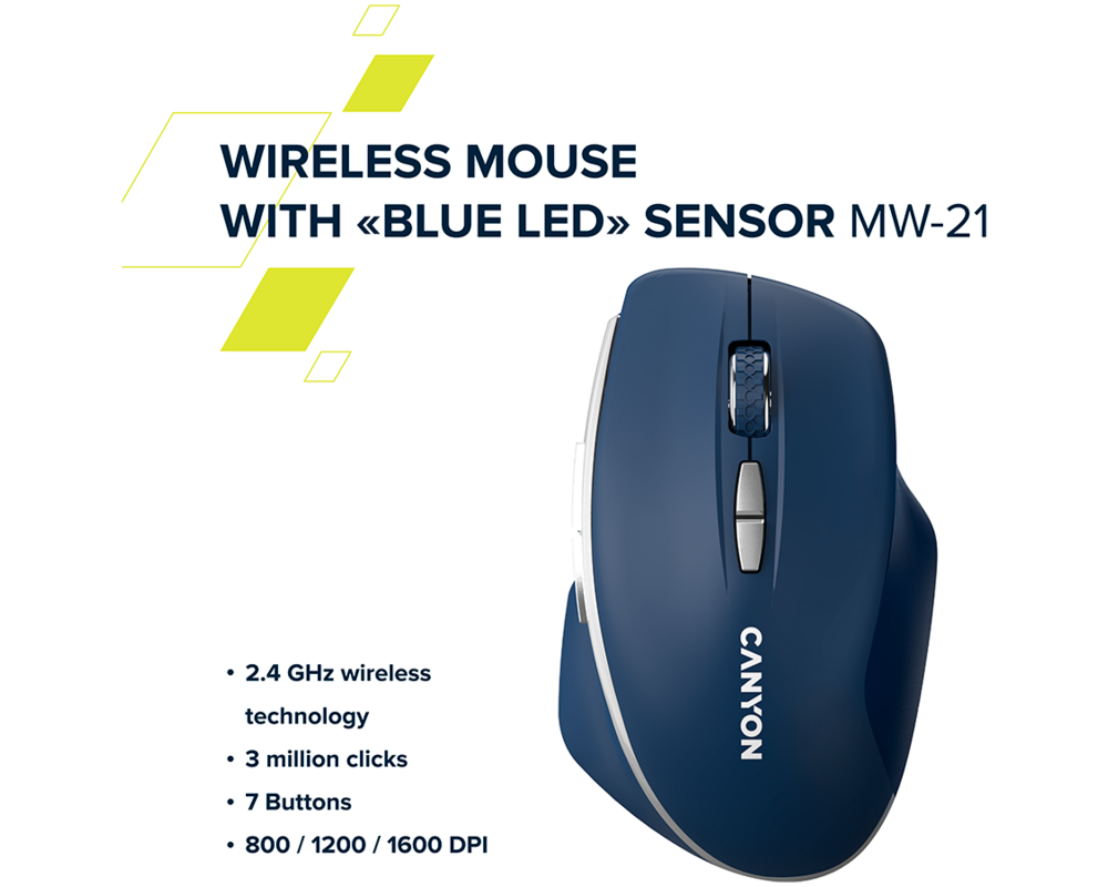 Мишка CANYON mouse MW-21 BlueLED 7buttons Wire... 7