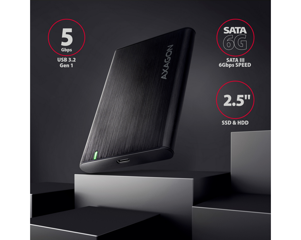 Аксесоар за съхранение AXAGON EE25-A6C USB-C 3.2 Gen 1 - SATA 6... 2