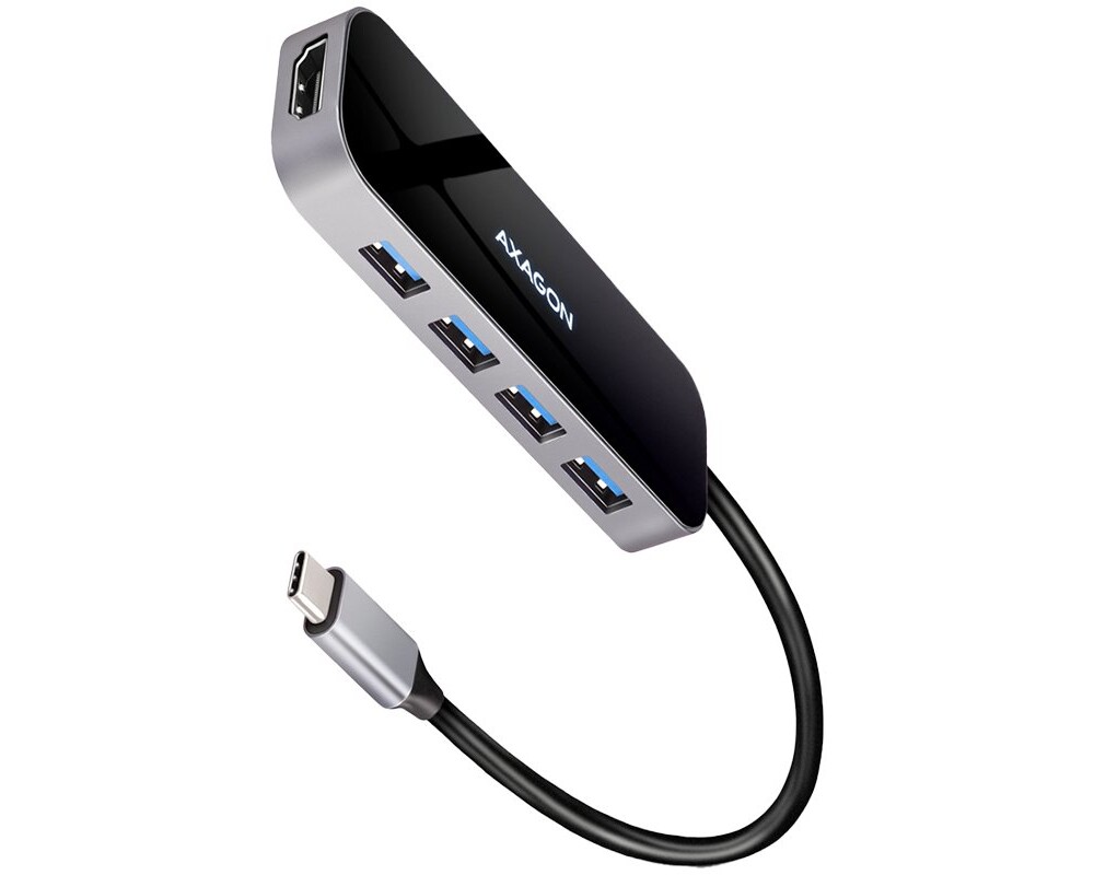 USB хъб Axagon Multi port USB 3.2 Gen 1 hub. HDMI