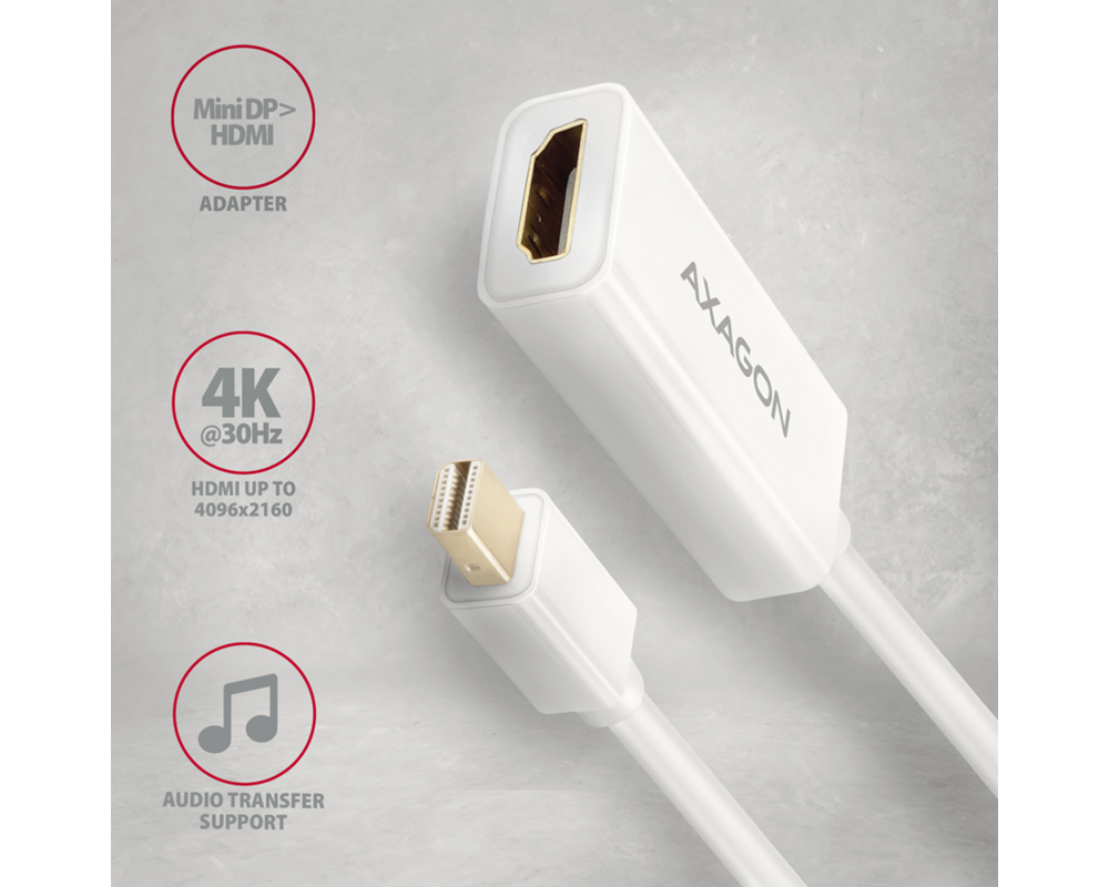 Адаптери AXAGON RVDM-HI14N Mini DP > HDMI 1.4 ada... 2