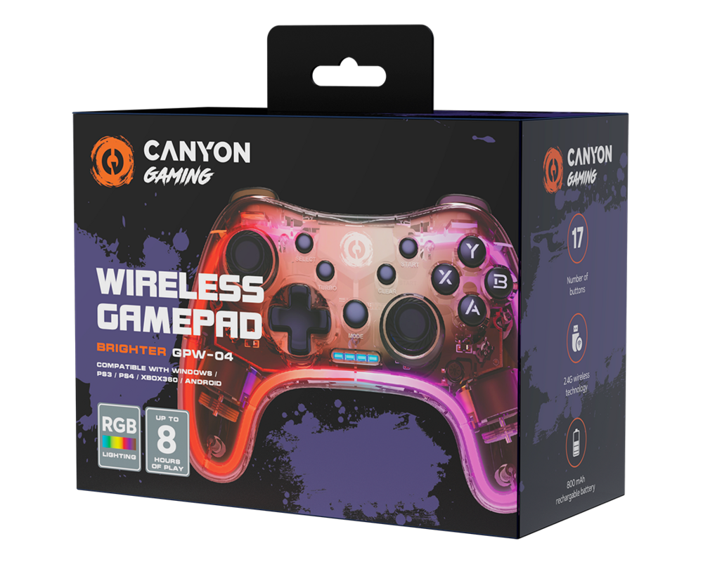 Джойстици и Геймпадове CANYON gamepad Brighter GPW-04 Dongle Wi... 5