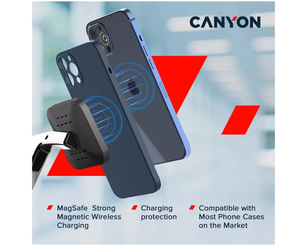 Зарядно CANYON wireless WS-404 15W 4in1 Black 6