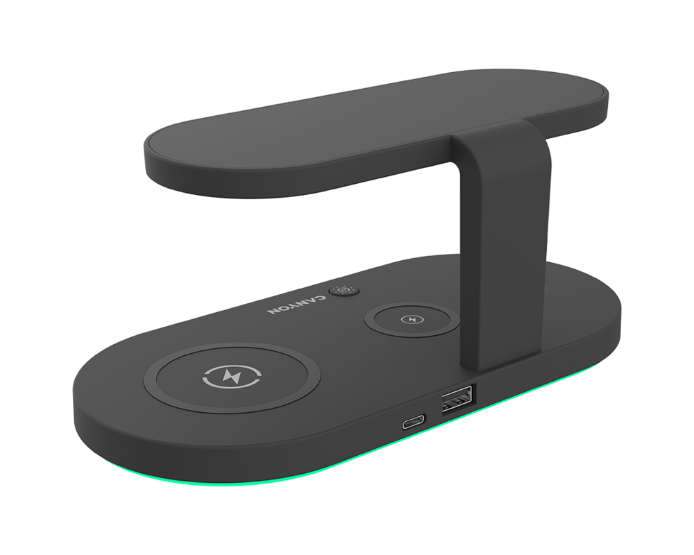 Зарядно CANYON wireless WS-501 15W 5in1 UV Black 3