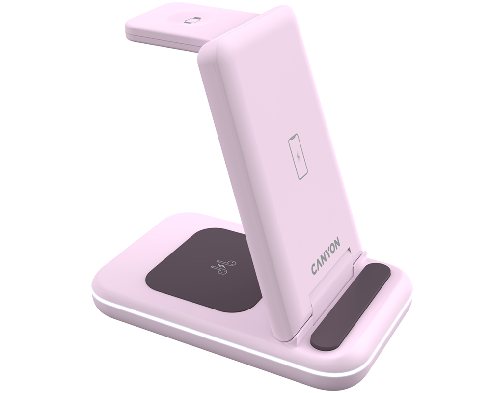 Зарядно CANYON wireless WS-304 15W 2in1 Iced Pin... 4