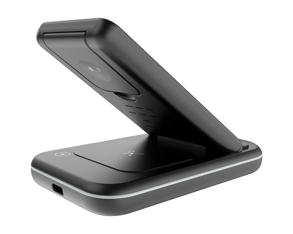 Зарядно CANYON wireless WS-304 15W 2in1 Black 7