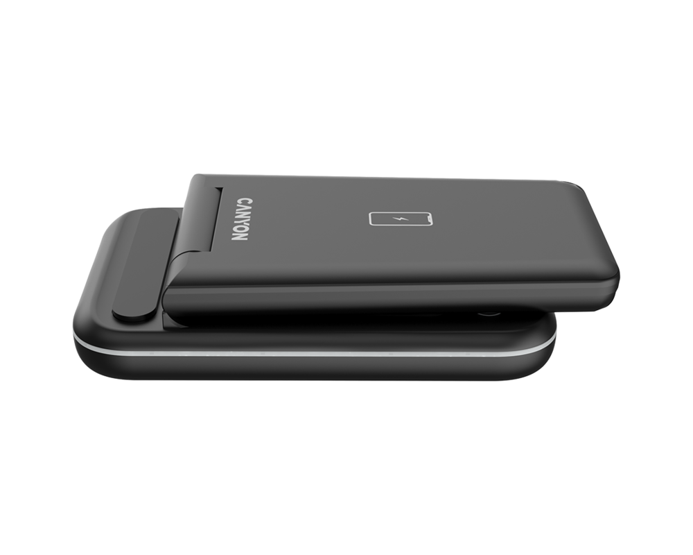 Зарядно CANYON wireless WS-304 15W 2in1 Black 6