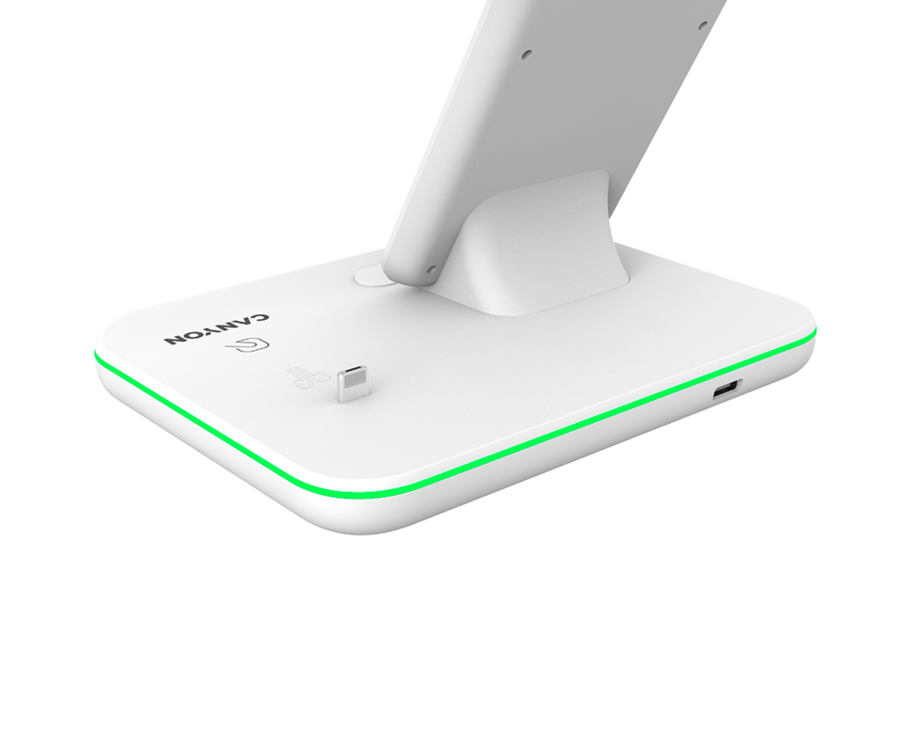 Зарядно CANYON wireless WS-302 15W 3in1 Black 5