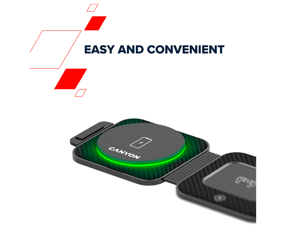 Зарядно CANYON wireless WS-305 15W 3in1 Foldable... 17