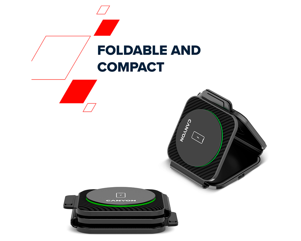 Зарядно CANYON wireless WS-305 15W 3in1 Foldable... 14