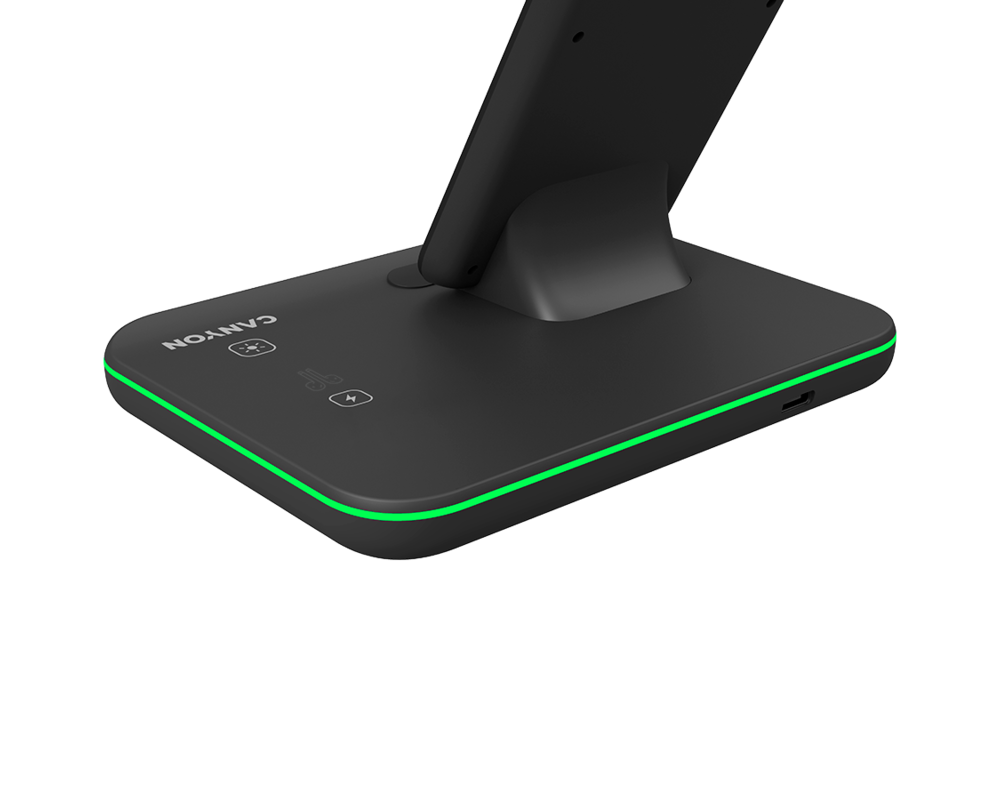 Зарядно CANYON wireless WS-303 15W 3in1 Black 5