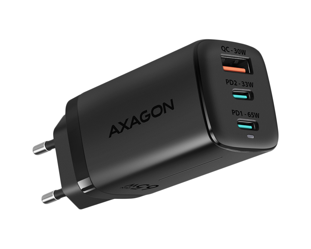 Зарядно Axagon GaN wall <240V / 3x port