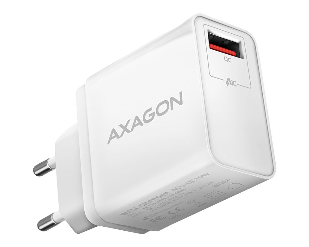 Зарядно Axagon <240V / 1x port QC3.0/AFC/FCP. 19...
