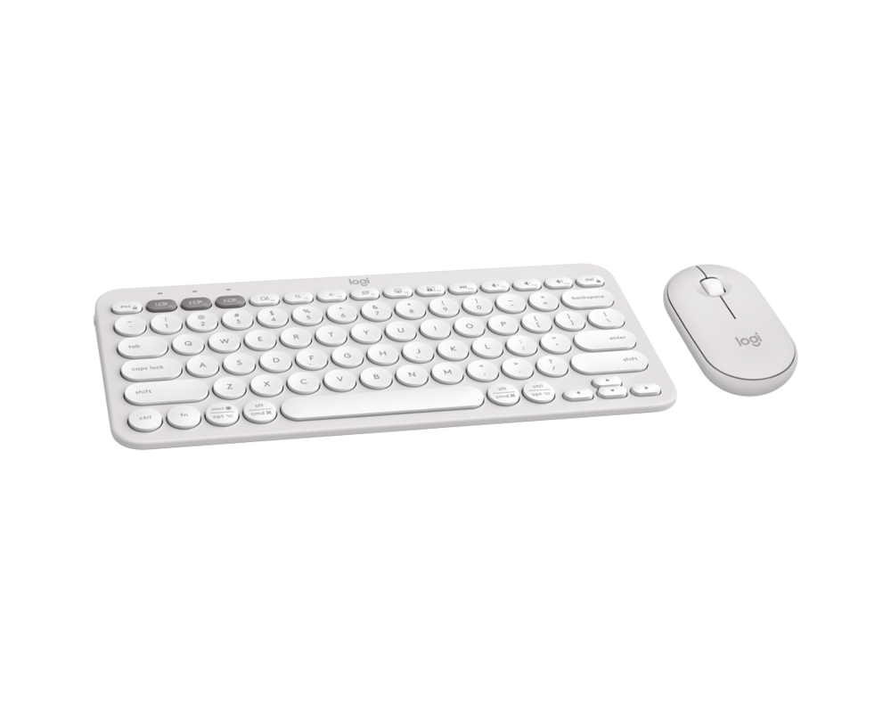 Клавиатура Logitech Pebble 2 Combo - TONAL WHITE - US INT'L - 2.4GHZ/BT - N/A - INTNL-973 - UNIVERSAL 7