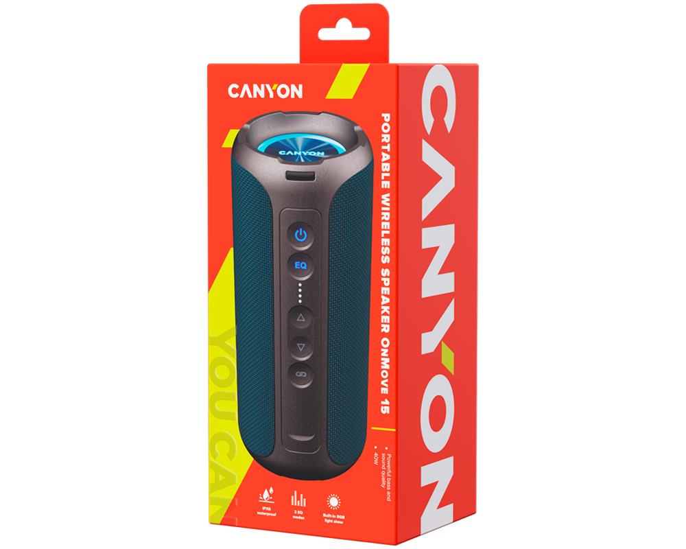 Тонколони CANYON speaker OnMove 15W EQ TWS AUX Dar... 9