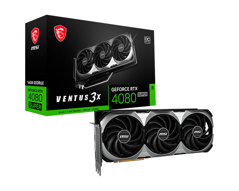 Видеокарта MSI Nvidia GeForce RTX 4080 SUPER 16G VENTUS 3X OC 6