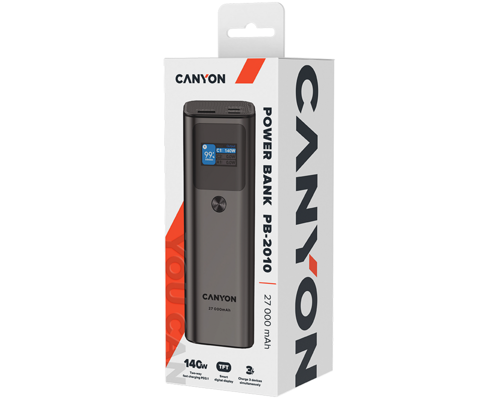 Външна батерия CANYON power bank PB-2010 TFT 27000 mAh... 7
