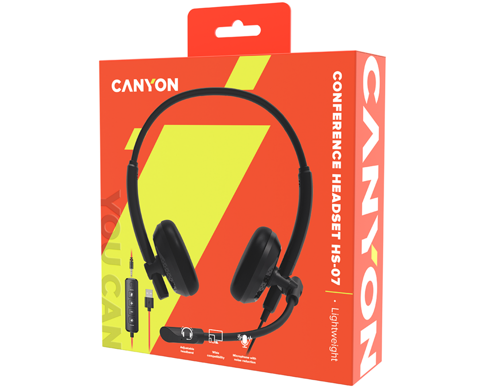 Слушалки CANYON PC headset HS-07 6