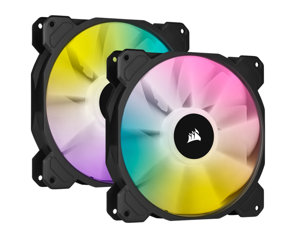 Вентилатор CORSAIR SP140 RGB ELITE 140mm RGB LED Fan with AirGuide Dual Pack 12