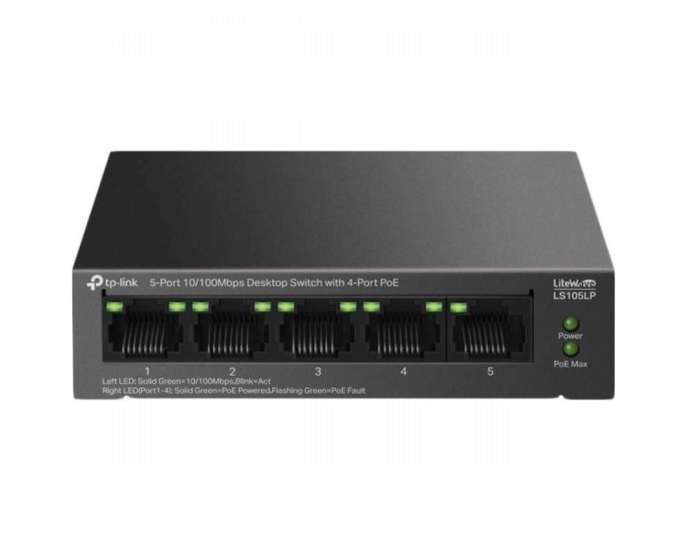 Switch (Комутатор) TP-Link LS105LP 5-портов 10/100 Mbps 10