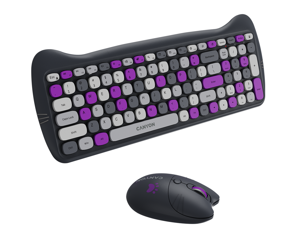 Клавиатура CANYON HSET-W6 Keyboard+Mouse Kitty Edit... 4