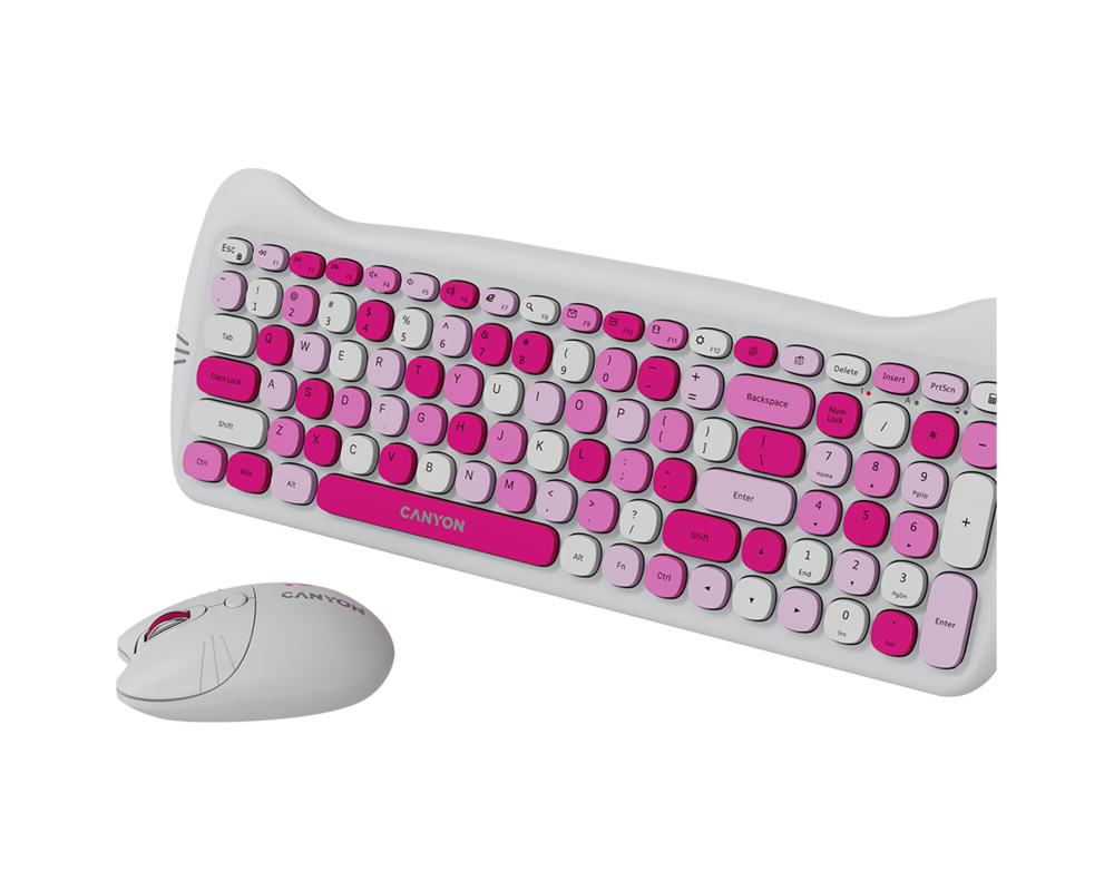 Клавиатура CANYON HSET-W6 Keyboard+Mouse Kitty Edit... 5