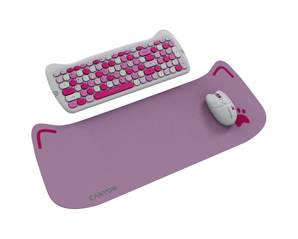 Клавиатура CANYON HSET-W6 Keyboard+Mouse Kitty Edit... 2