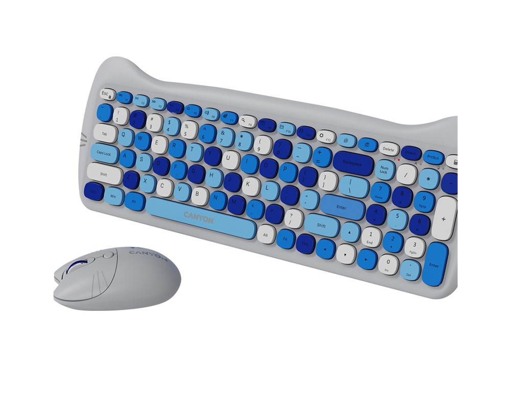 Клавиатура CANYON HSET-W6 Keyboard+Mouse Kitty Edit... 3