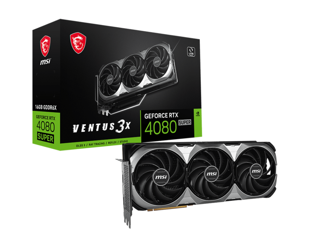 Видеокарта MSI Nvidia GeForce RTX 4080 SUPER 16G VENTUS 3X 8