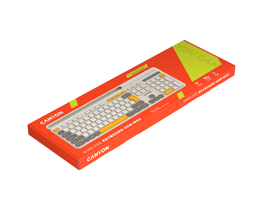 Клавиатура CANYON keyboard HKB-W03 AAA Wireless Bei... 7