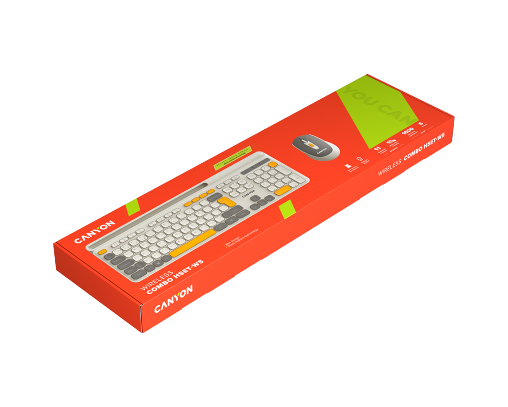Клавиатура CANYON HSET-W5 Keyboard+Mouse AAA+AA Wir... 18
