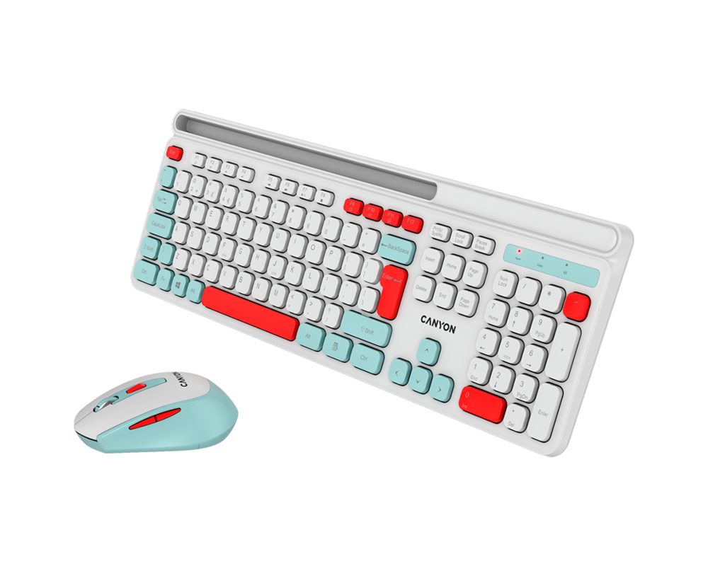 Клавиатура CANYON HSET-W5 Keyboard+Mouse AAA+AA Wir... 2