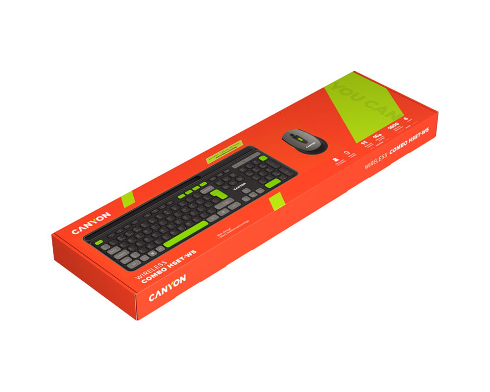 Клавиатура CANYON HSET-W5 Keyboard+Mouse 13