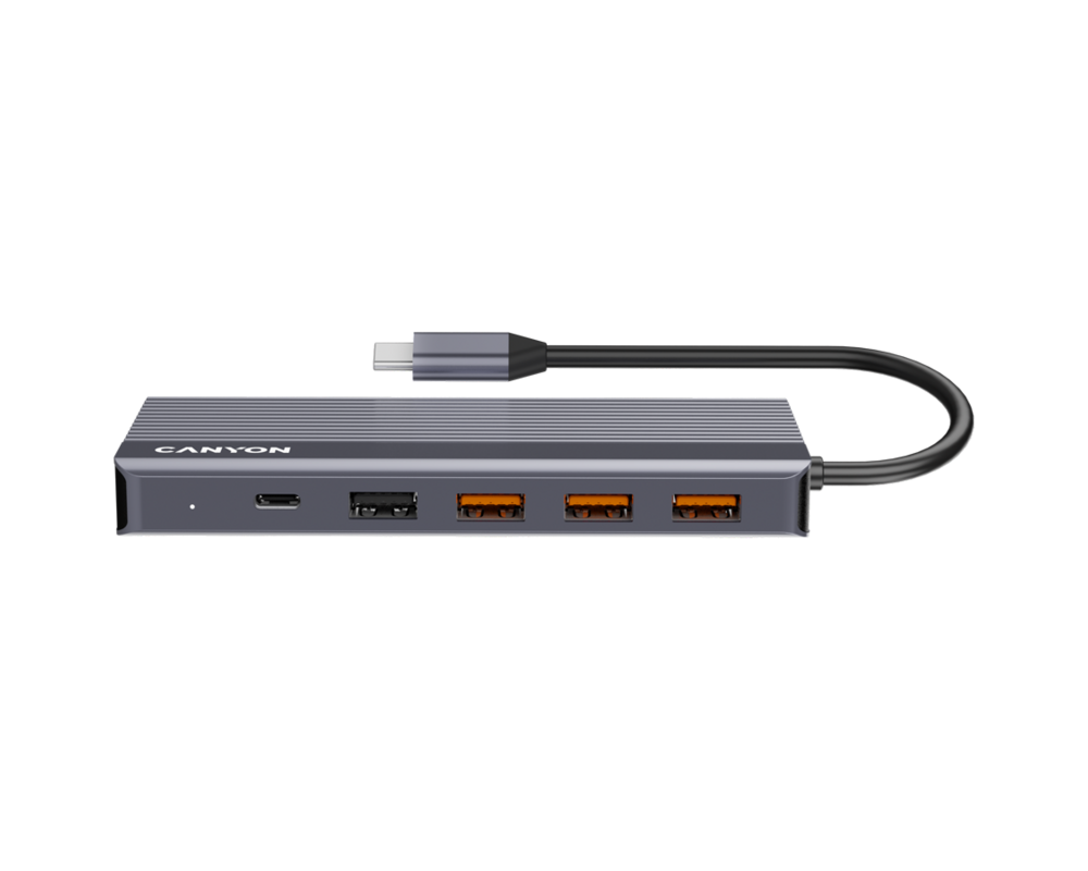 USB хъб CANYON hub DS-16 13in1 4k USB-C Grey 4