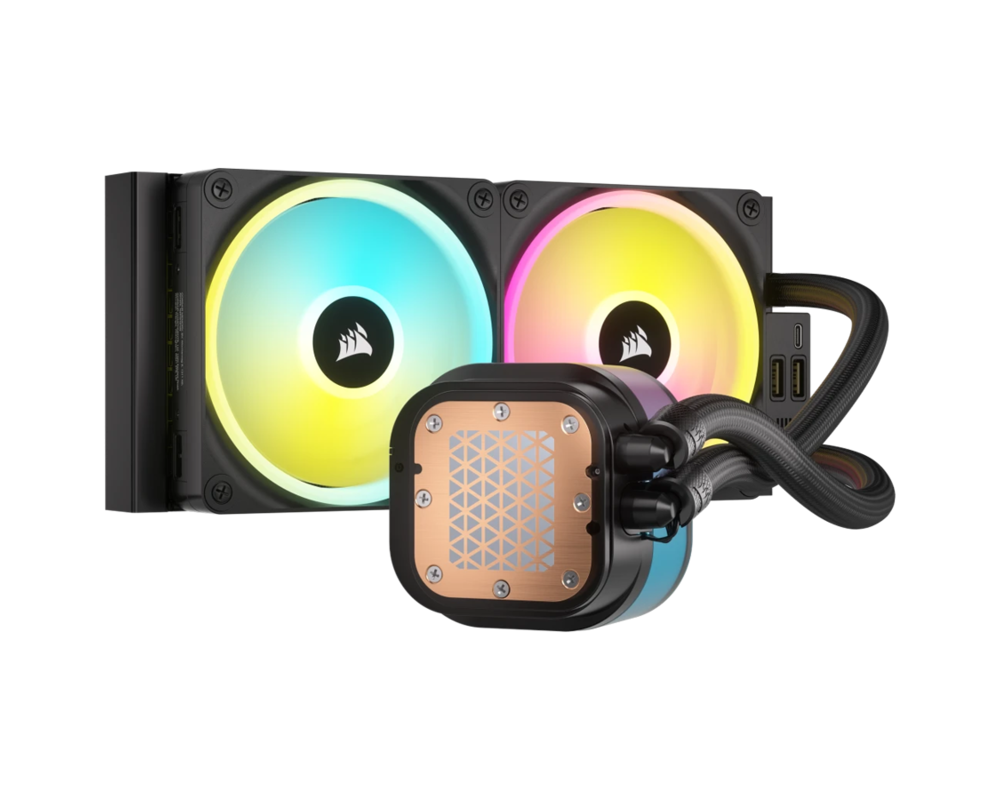 Охладител за процесор CORSAIR iCUE LINK H100i LCD AIO, 240mm Radiator, Liquid CPU Cooler, 277mm x 120mm x 27mm radiator, EAN: 0840006665885 2