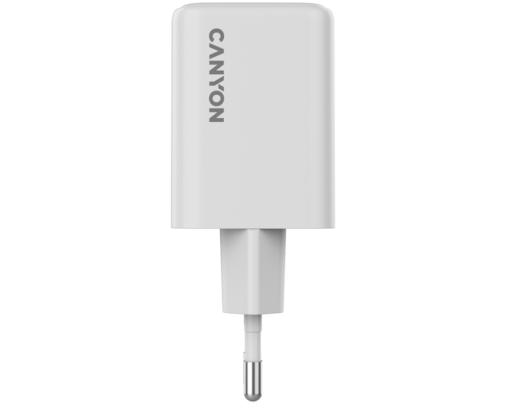 Зарядно CANYON CU45AC GaN 45W 2xPD EU White 2