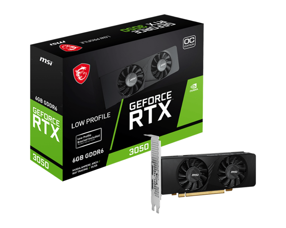 Видеокарта MSI GeForce RTX 3050 LP 6GB OC 7